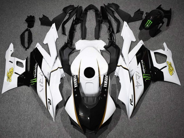 Acquista Carena Moto Yamaha YZF R3/R25 2022-2024 - Bianco Nero Verde Mostro