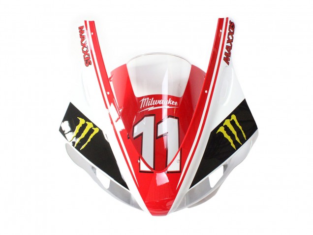 Acquista Carena Moto Yamaha YZF 1000 R1 1998-1999 - Rosso Bianco Nero Giallo Mostro Milwaukee MAXXIS 11