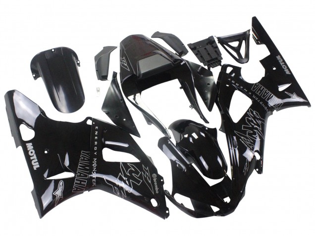 Acquista Carena Moto Yamaha YZF 1000 R1 2000-2001 - Nero Lucido Bianco Mostro Motul