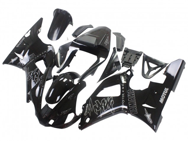 Acquista Carena Moto Yamaha YZF 1000 R1 2000-2001 - Nero Lucido Bianco Mostro Motul