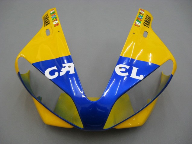 Acquista Carena Moto Yamaha YZF 1000 R1 2000-2001 - Bianco Giallo Blu Motul Cammello