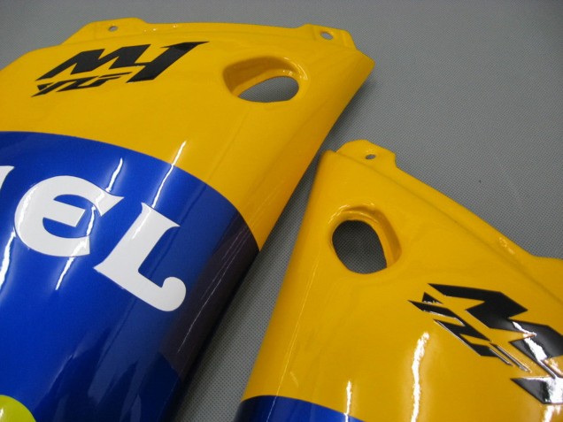 Acquista Carena Moto Yamaha YZF 1000 R1 2000-2001 - Bianco Giallo Blu Motul Cammello
