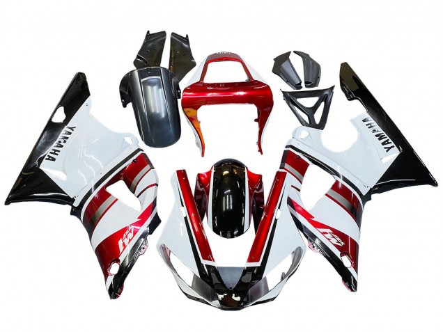 Acquista Carena Moto Yamaha YZF 1000 R1 2000-2001 - Rosso Bianco Nero Lucido