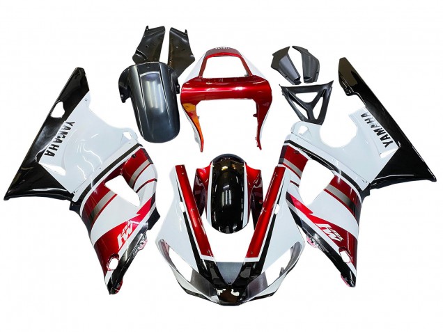 Acquista Carena Moto Yamaha YZF 1000 R1 2000-2001 - Rosso Bianco Nero Lucido