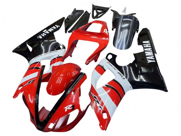 Acquista Carena Moto Yamaha YZF 1000 R1 2000-2001 - Rosso Bianco Nero Lucido