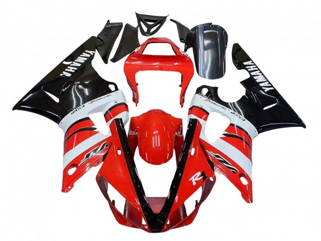Acquista Carena Moto Yamaha YZF 1000 R1 2000-2001 - Rosso Bianco Nero Lucido