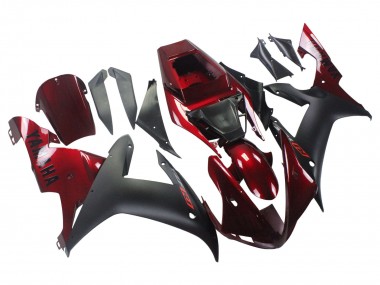 Acquista Kit Carena Moto Yamaha YZF 1000 R1 2002-2003 - Rosso Nero Opaco