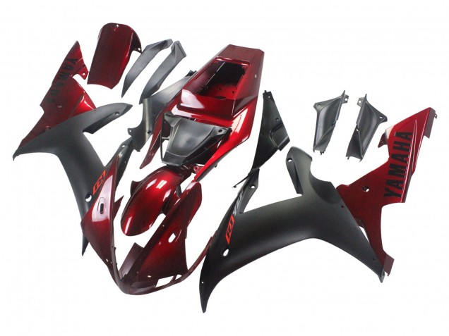 Acquista Kit Carena Moto Yamaha YZF 1000 R1 2002-2003 - Rosso Nero Opaco