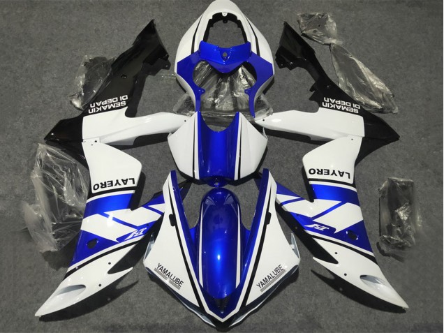 Acquista Carena Moto Yamaha YZF 1000 R1 2002-2003 - Bianco Blu Nero Opaco Yamalube