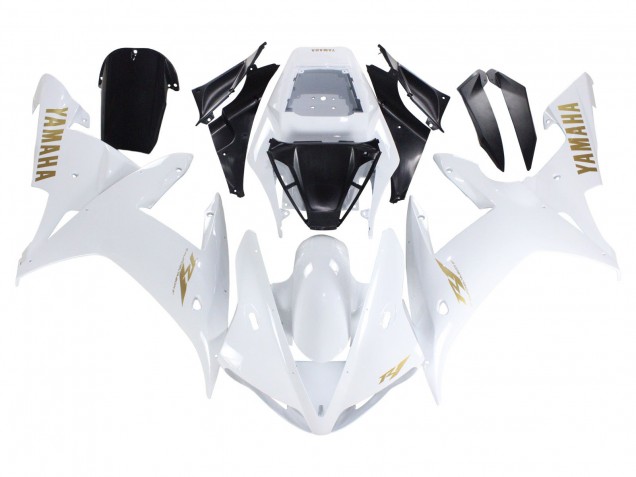 Acquista Carena Moto Yamaha YZF 1000 R1 2002-2003 - Bianco Oro Decals