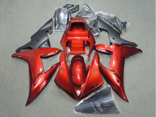 Acquista Carena Moto Yamaha YZF 1000 R1 2002-2003 - Rosso Nero Opaco