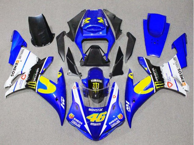 Acquista Carena Moto Yamaha YZF 1000 R1 2002-2003 - Blu Bianco Nero Giallo Mostro 46