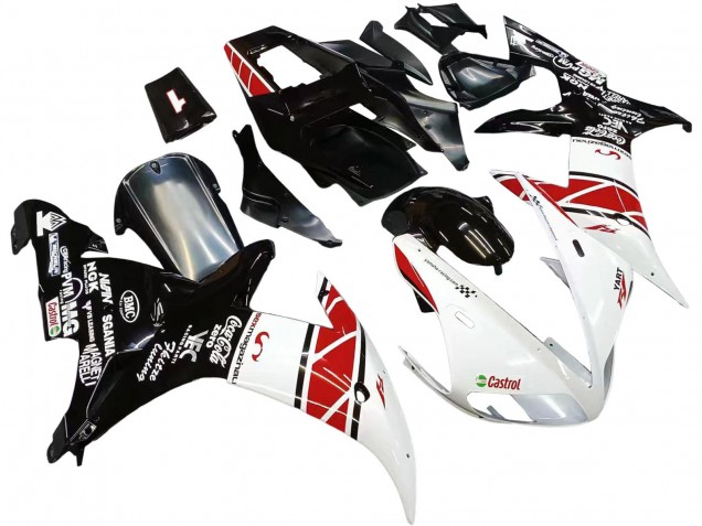 Acquista Carena Moto Yamaha YZF 1000 R1 2002-2003 - Bianco Rosso Nero Castrol