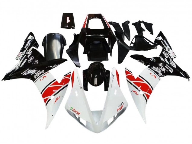 Acquista Carena Moto Yamaha YZF 1000 R1 2002-2003 - Bianco Rosso Nero Castrol