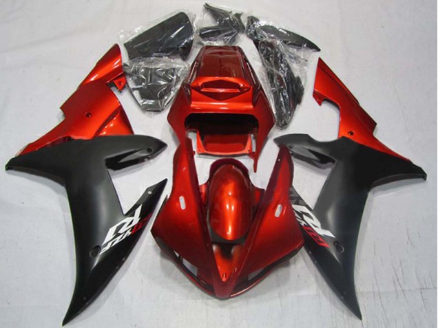 Acquista Carena Moto Yamaha YZF 1000 R1 2002-2003 - Rosso Nero Opaco