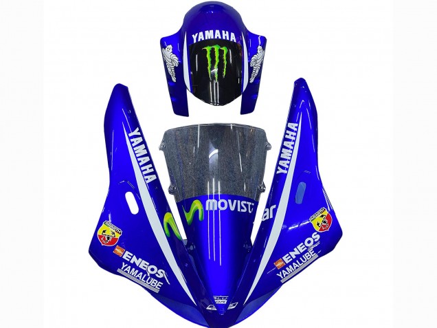Acquista Carena Moto Yamaha YZF 1000 R1 2002-2003 - Blu Nero Verde MoviStar ENEOS Mostro