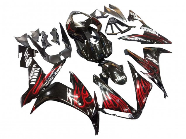 Acquista Carena Moto Yamaha YZF 1000 R1 2004-2006 - Nero Lucido Rosso Fiamma