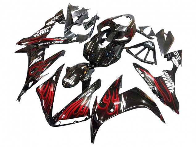 Acquista Carena Moto Yamaha YZF 1000 R1 2004-2006 - Nero Lucido Rosso Fiamma