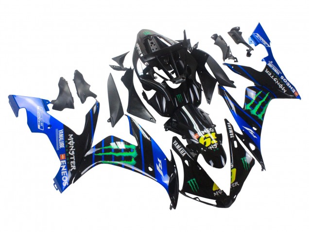 Acquista Carena Moto Yamaha YZF 1000 R1 2004-2006 - Blu Nero Giallo Verde Mostro Yamalube ENEOS 69