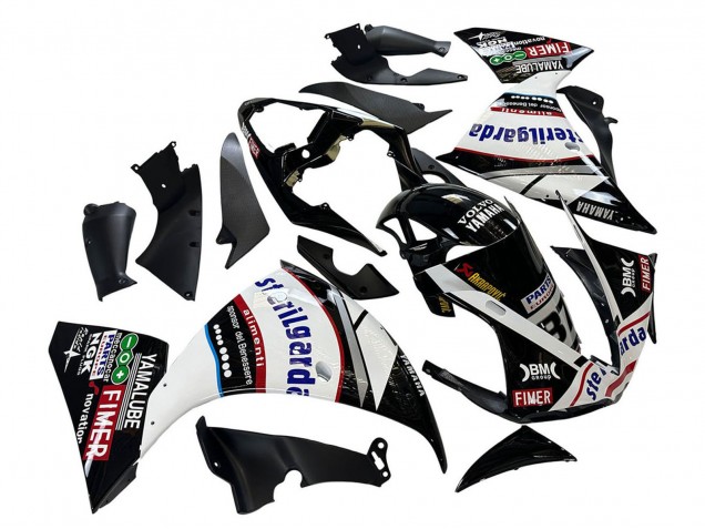 Acquista Carena Moto Yamaha YZF 1000 R1 2009-2011 - Nero Lucido Bianco Rosso Volvo Fimer Yamalube 87
