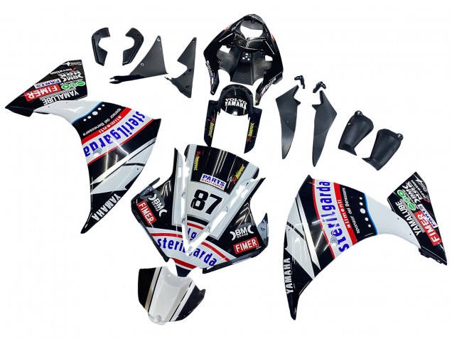 Acquista Carena Moto Yamaha YZF 1000 R1 2012-2014 - Nero Lucido Bianco Rosso Fimer Yamalube Sterilgarda 87