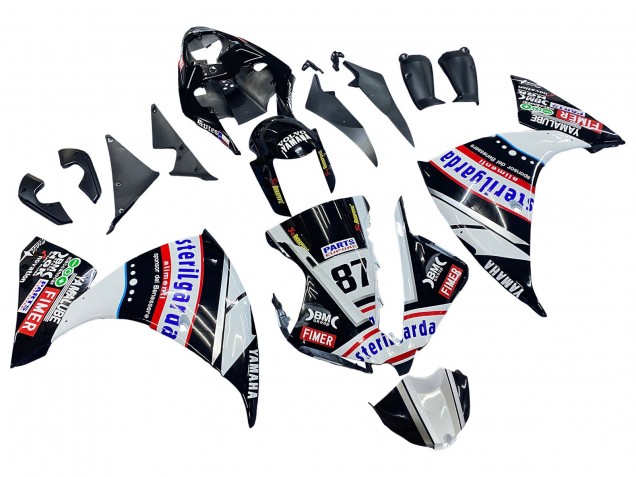 Acquista Carena Moto Yamaha YZF 1000 R1 2012-2014 - Nero Lucido Bianco Rosso Fimer Yamalube Sterilgarda 87