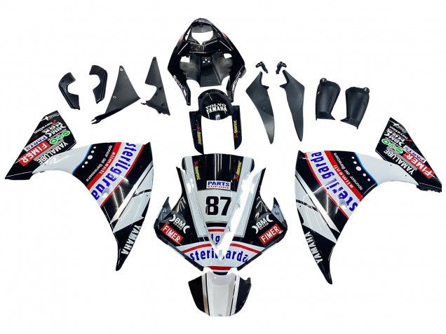 Acquista Carena Moto Yamaha YZF 1000 R1 2012-2014 - Nero Lucido Bianco Rosso Fimer Yamalube Sterilgarda 87