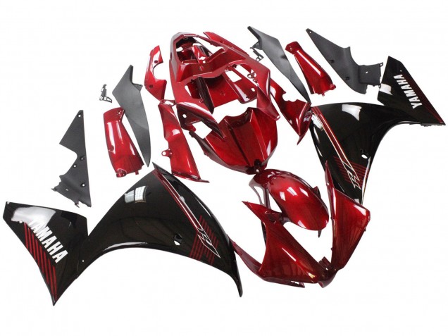 Acquista Carena Moto Yamaha YZF 1000 R1 2012-2014 - Rosso Nero Lucido