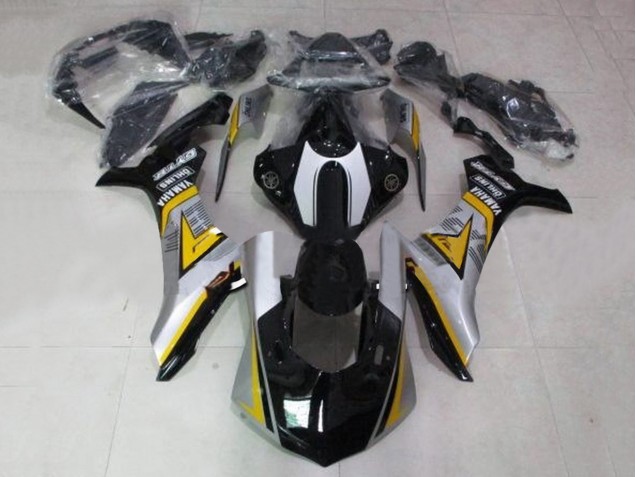 Acquista Carena Moto Yamaha YZF 1000 R1 2012-2014 - Nero Lucido Bianco Argento Giallo