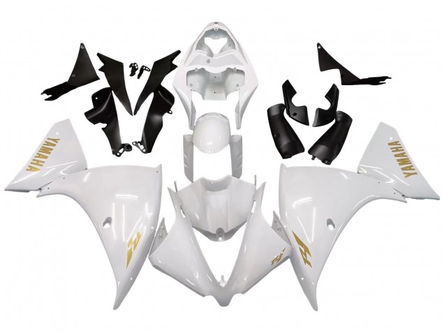 Acquista Carena Moto Yamaha YZF 1000 R1 2012-2014 - Bianco Oro Decals
