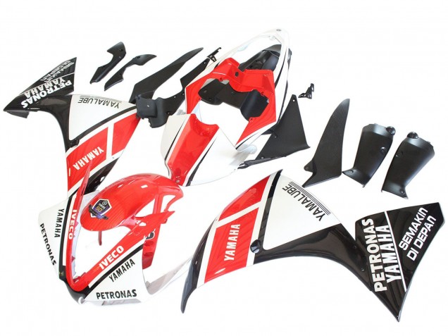 Acquista Carena Moto Yamaha YZF 1000 R1 2012-2014 - Bianco Rosso Nero Lucido Petronas