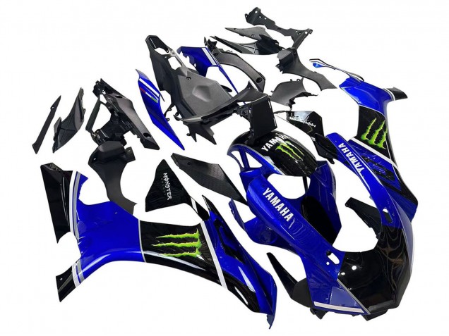 Acquista Carena Moto Yamaha YZF 1000 R1 2015-2019 - Blu Nero Lucido Verde Mostro