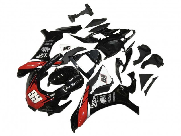 Acquista Carena Moto Yamaha YZF 1000 R1 2020-2025 - Nero Lucido Bianco Rosso YSP ENEOS Motul 99