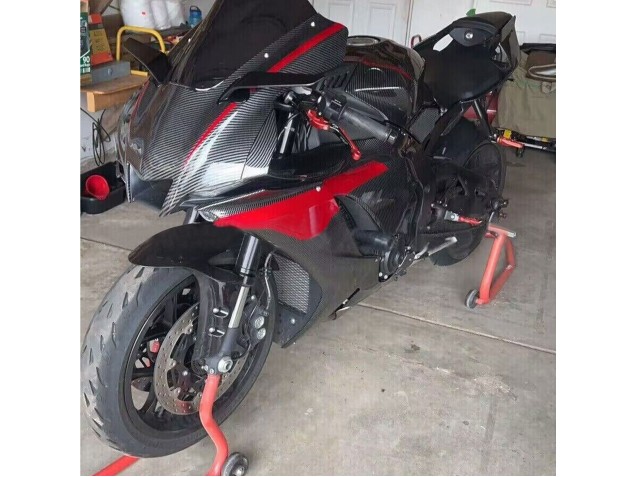 Acquista Carena Moto Yamaha YZF 1000 R1 2020-2025 - Nero Fibra di Carbonio Rosso
