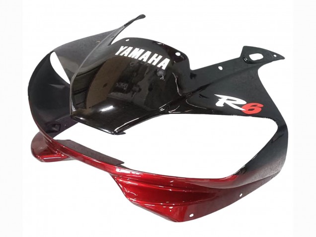 Acquista Carena Moto Yamaha YZF 600 R6 1998-2002 - Rosso Bianco Nero Lucido