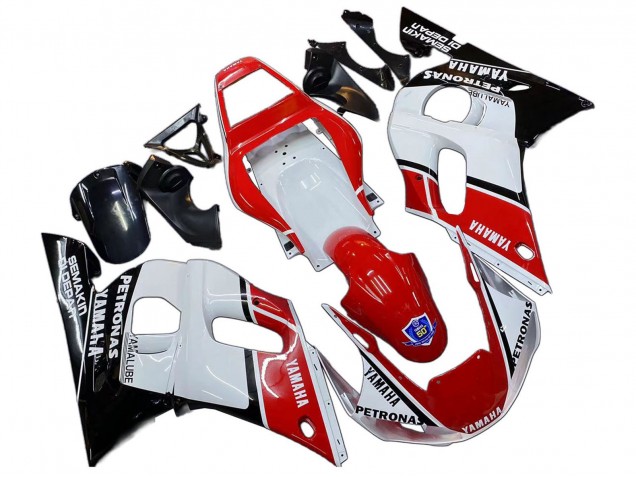 Acquista Carena Moto Yamaha YZF 600 R6 1998-2002 - Bianco Rosso Nero Petronas Yamalube 50th