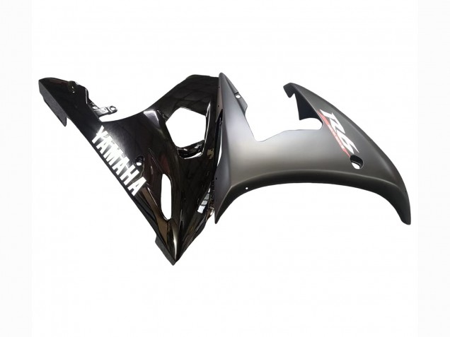 Acquista Carena Moto Yamaha YZF R6S 2006-2009 - Nero Lucido Nero Opaco Bianco Decals
