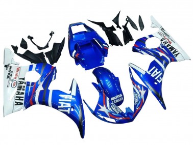 Acquista Carena Moto Yamaha YZF R6 2003-2004 - Bianco Blu Fiat Motul Kastinee