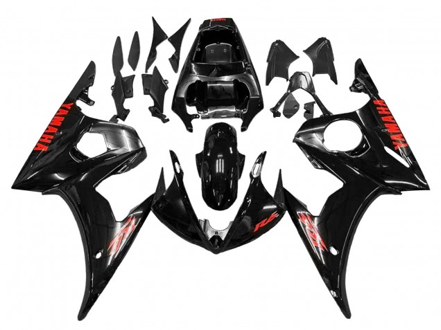 Acquista Carene Moto Yamaha YZF R6 2003-2004 - Nero Lucido Rosso