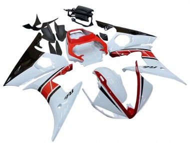 Acquista Carena Moto Yamaha YZF R6 2003-2004 - Bianco Rosso Nero Lucido