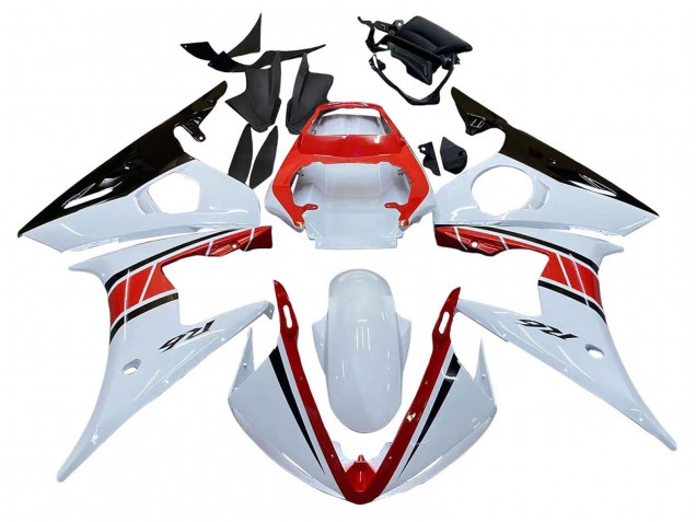 Acquista Carena Moto Yamaha YZF R6 2003-2004 - Bianco Rosso Nero Lucido