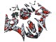 Acquista Carena Moto Yamaha YZF R6S 2006-2009 - Nero Rosso Grigio Camouflage