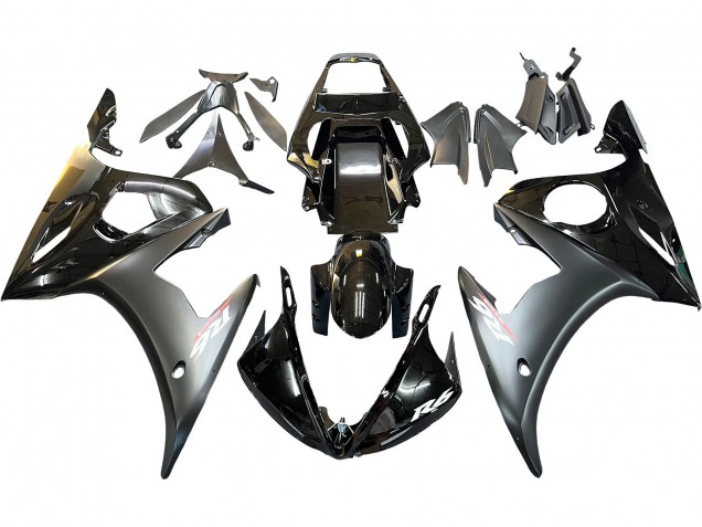 Acquista Carene Moto Yamaha YZF R6 2003-2004 - Nero Lucido Nero Opaco Oro Camaleonte