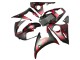 Acquista Carena Moto Yamaha YZF 600 R6 2005 - Nero Opaco Rosso Geometrico