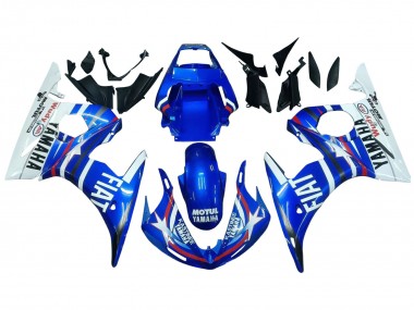 Acquista Carena Moto Yamaha YZF 600 R6 2005 - Blu Bianco Rosso Motul Michelin Fiat