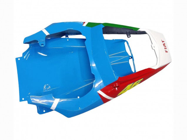Acquista Carena Moto Yamaha YZF 600 R6 2005 - Azzurro Chiaro Bianco Verde Rosso Kastinee Dunlop Motul