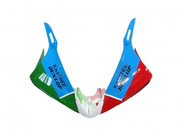 Acquista Carena Moto Yamaha YZF 600 R6 2005 - Azzurro Chiaro Bianco Verde Rosso Kastinee Dunlop Motul