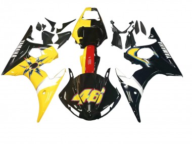 Acquista Carena Moto Yamaha YZF 600 R6 2005 - Nero Giallo Rosso 46