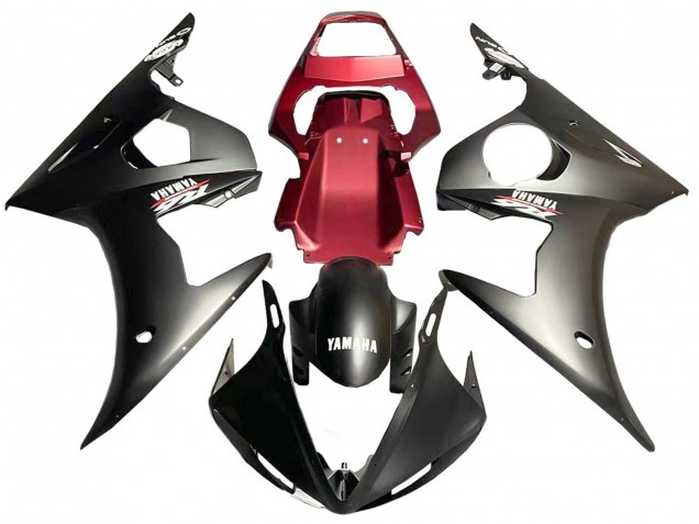 Acquista Carena Moto Yamaha YZF 600 R6 2005 - Nero Opaco Rosso
