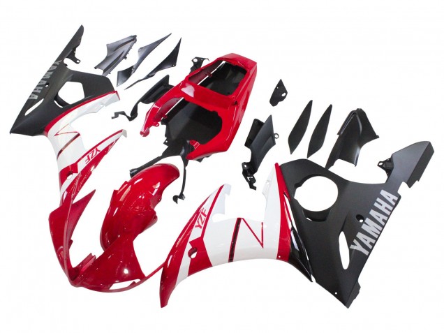 Acquista Carena Moto Yamaha YZF 600 R6 2005 - Rosso Bianco Nero Opaco